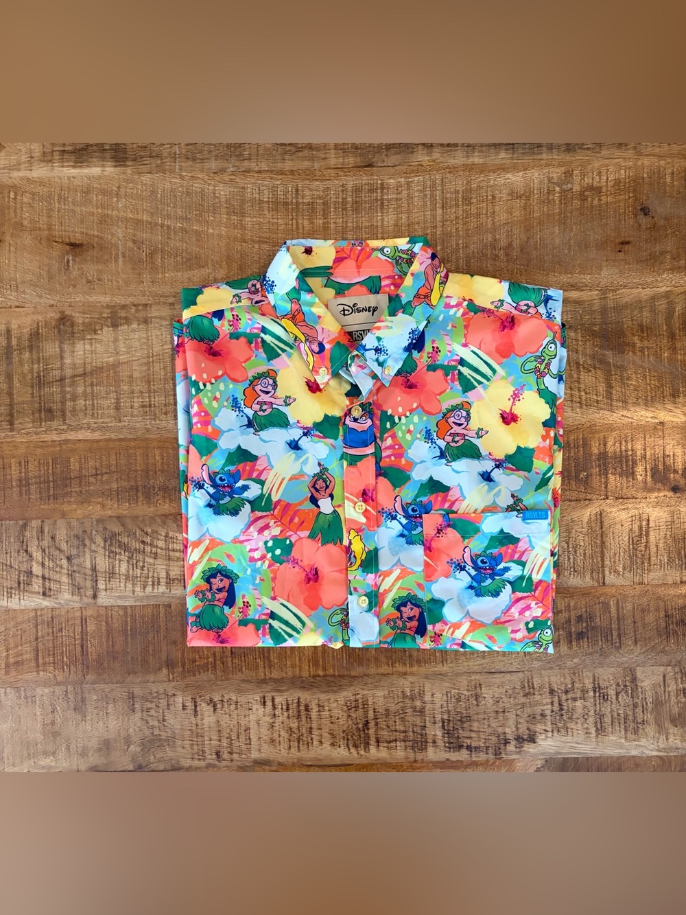 RSVLTS Disney Lilo & Stitch 'Let's Dance' Short Sleeve Button Up Shirt